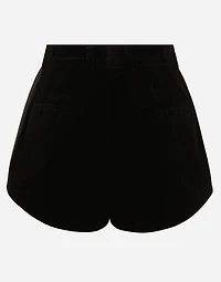 Velvet high-waisted tuxedo panties