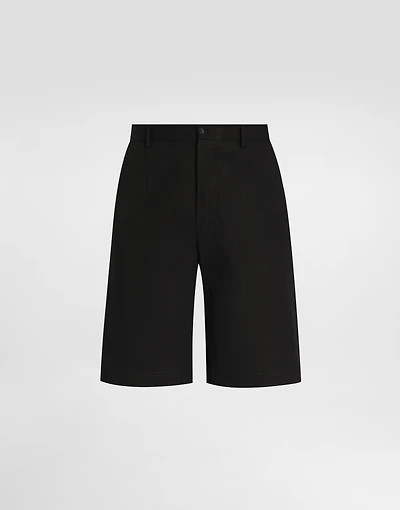 Jersey jogging shorts with embroidery