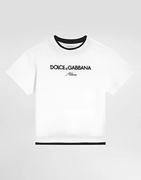 Jersey t-shirt with Dolce&Gabbana embroidery