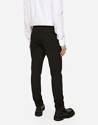Double-breasted pinstripe stretch wool Sicilia-fit suit