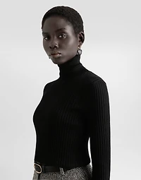 Wool turtleneck pullover