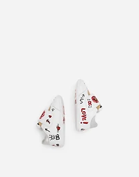 Printed lambskin low-top sneakers