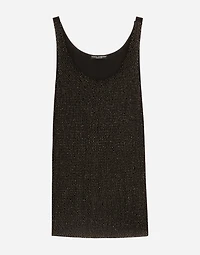 Embroidered silk singlet
