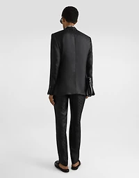 Sicilia light single-breasted silk twill jacket