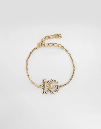 Fine link bracelet with DG logo