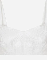 Jacquard top with all-over DG logo
