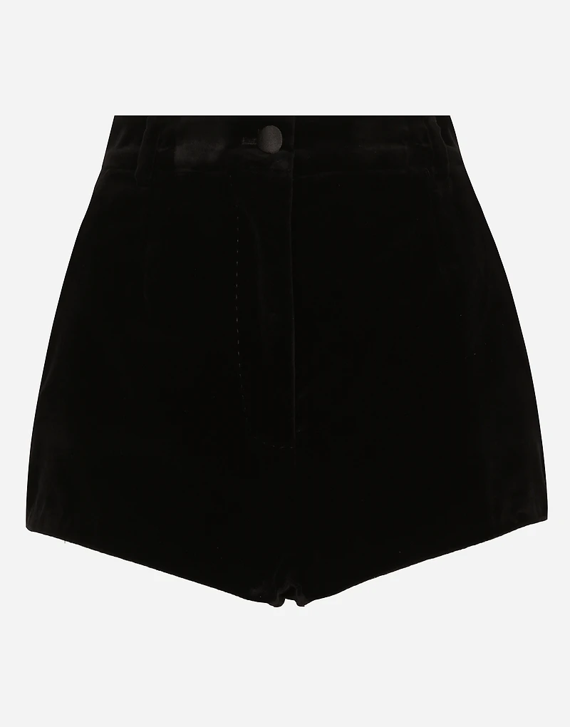 Velvet high-waisted tuxedo panties