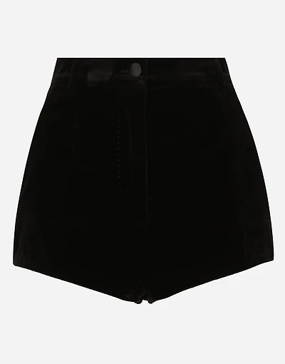 Velvet high-waisted tuxedo panties