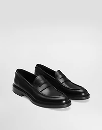 Brushed calfskin loafers