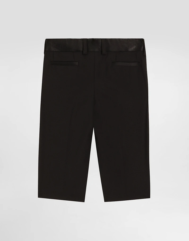 Wool canvas suit
