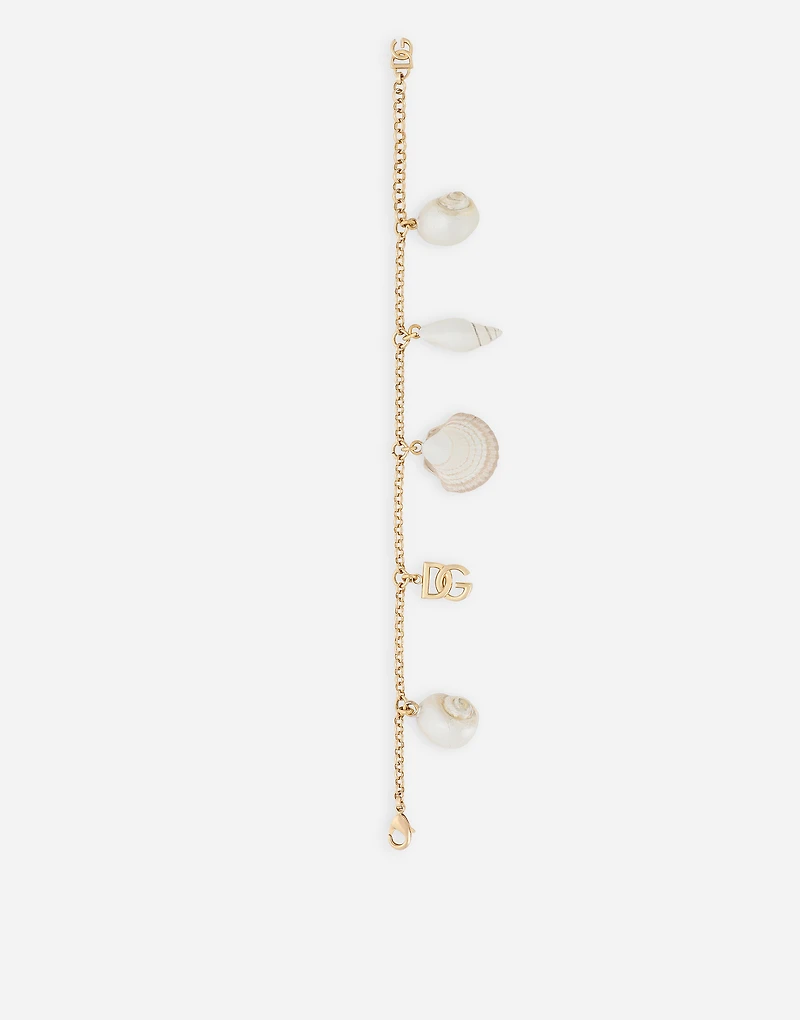 Bracelet with DG logo and shell charms
