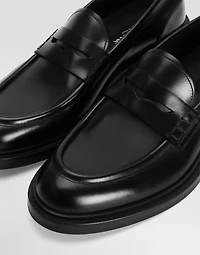 Brushed calfskin loafers