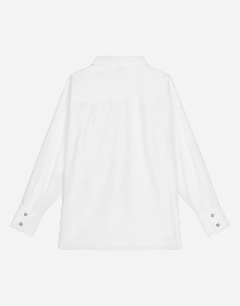 Long-sleeved poplin shirt with DG logo