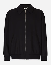 Wool-blend bomber jacket