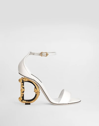 Nappa leather sandals with baroque DG detail