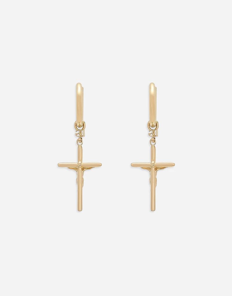Stud earrings with “DNA” crosses