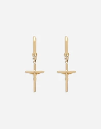 Stud earrings with “DNA” crosses
