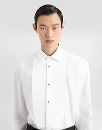 Gold fit tuxedo shirt cotton poplin