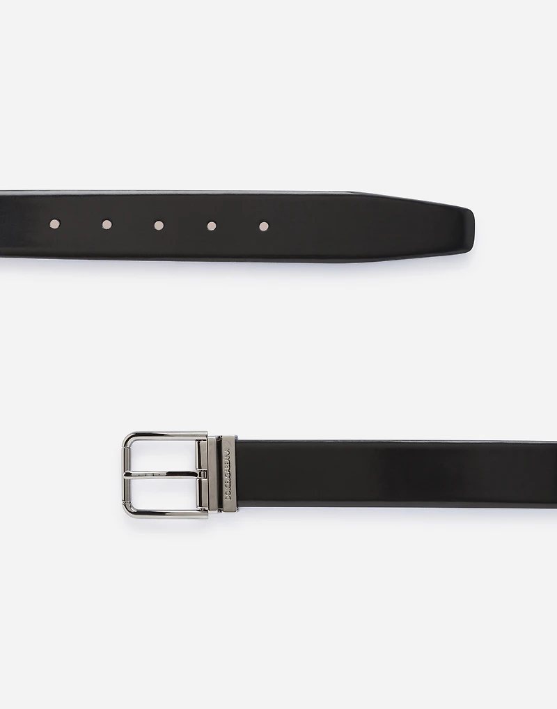 Brushed calfskin belt