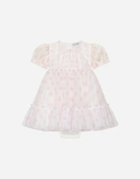DG logo-print tulle dress