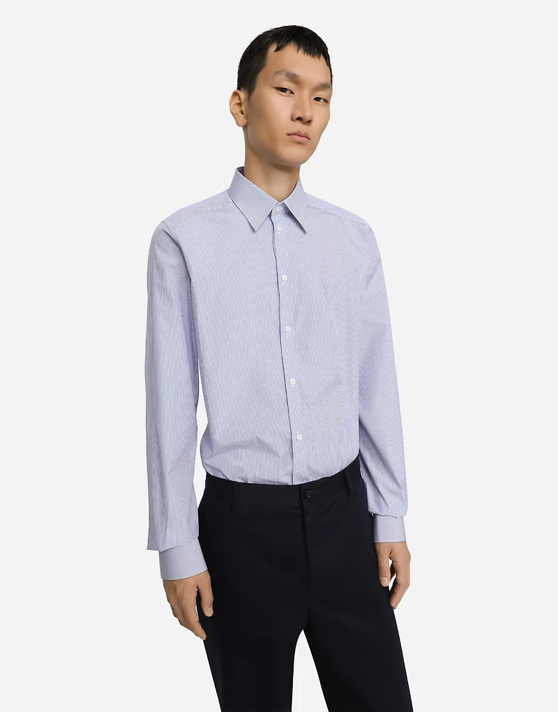 Striped cotton Martini-fit shirt