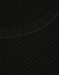 Fine-rib washed cotton singlet