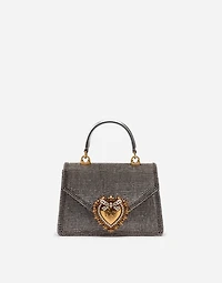 Small Devotion bag in mordore nappa leather with rhinestone detailing