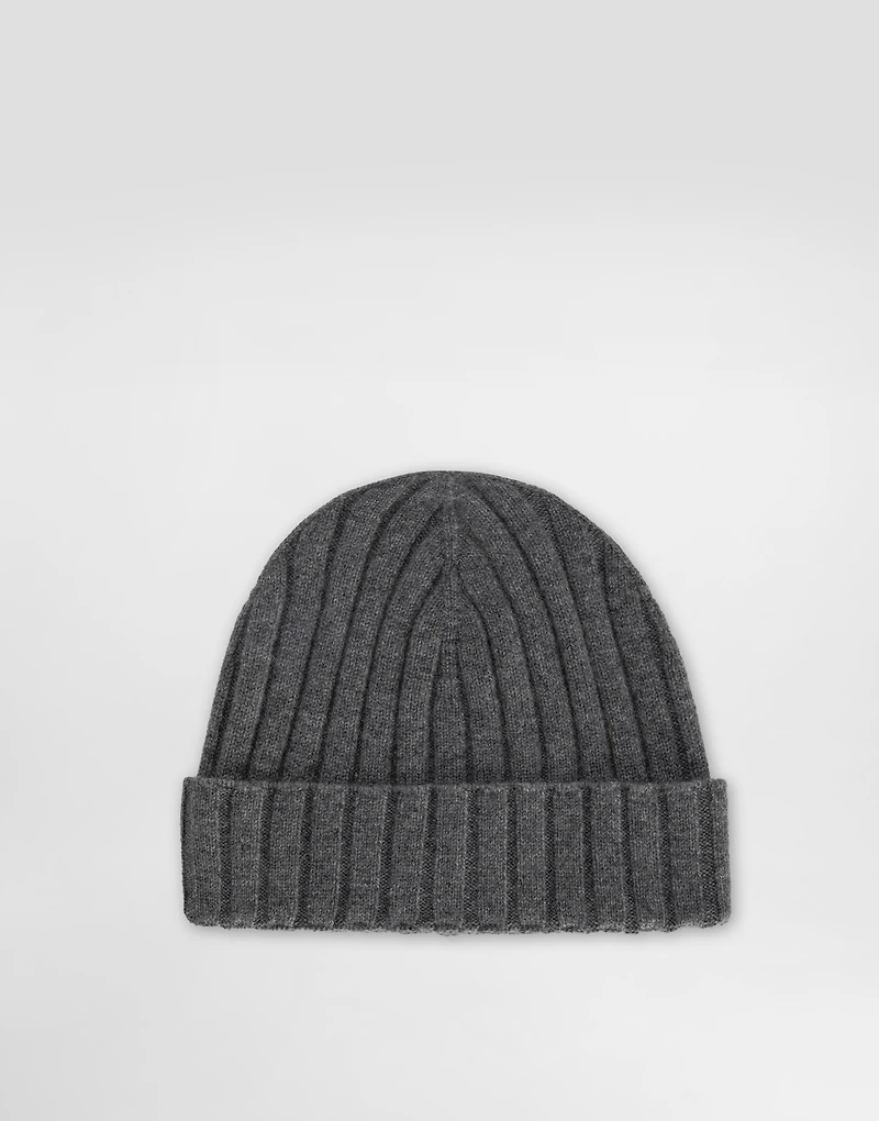 Cashmere flat rib hat