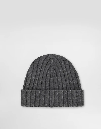 Cashmere flat rib hat