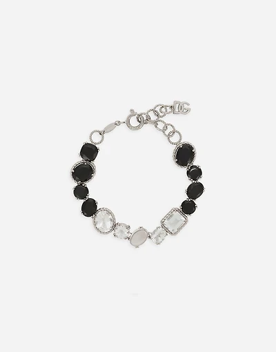 Rainbow Monochrome Bracelet 18-carat white gold, spinels and topazes