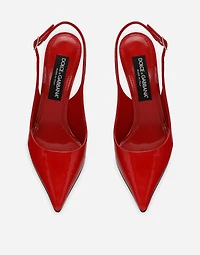 Patent leather slingbacks