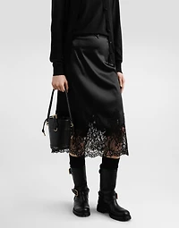 Capri bucket bag in canvas and leather