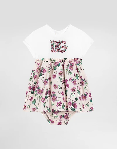 FlowerJerseydress with DG logo embroidery