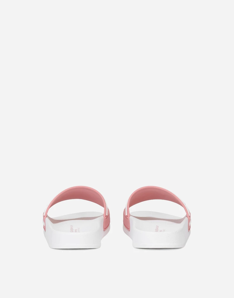 Rubber sliders with logo print