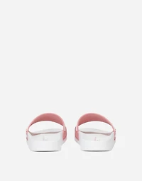 Rubber sliders with logo print