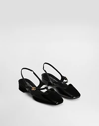 Patent leather slingback
