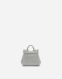  Mini satin Sicily bag with fusible rhinestones