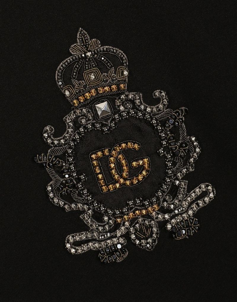 Cotton T-shirt with heraldic DG patch