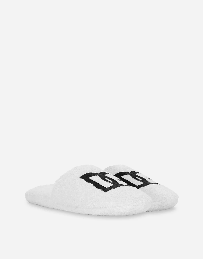 Embroidered Terry Cotton Slippers