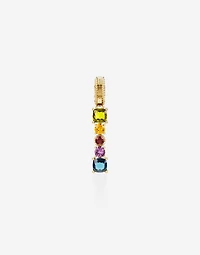 Charm I Lettering 18-carat yellow gold and multicolored gems