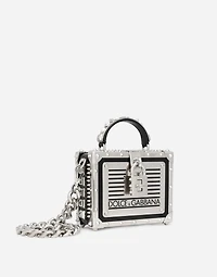 Polished calfskin Dolce Box bag with studs