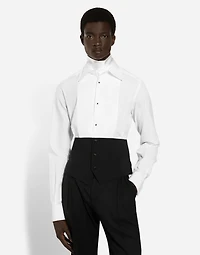 Tuxedo shirt with vest bottom section