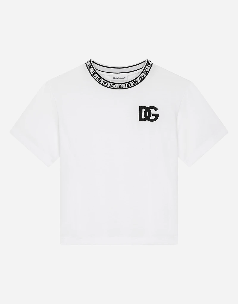 Jersey T-shirt with DG logo embroidery