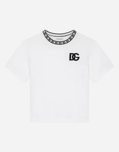 Jersey T-shirt with DG logo embroidery