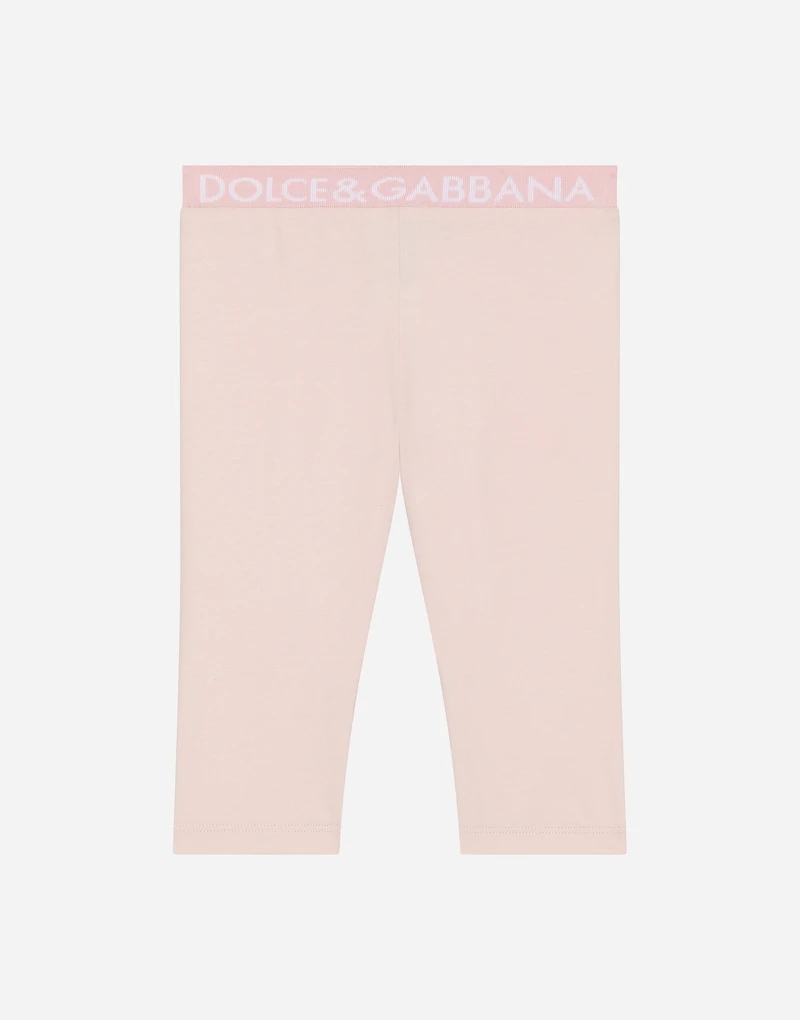 Jersey leggings with elasticated band