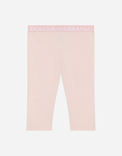 Jersey leggings with elasticated band