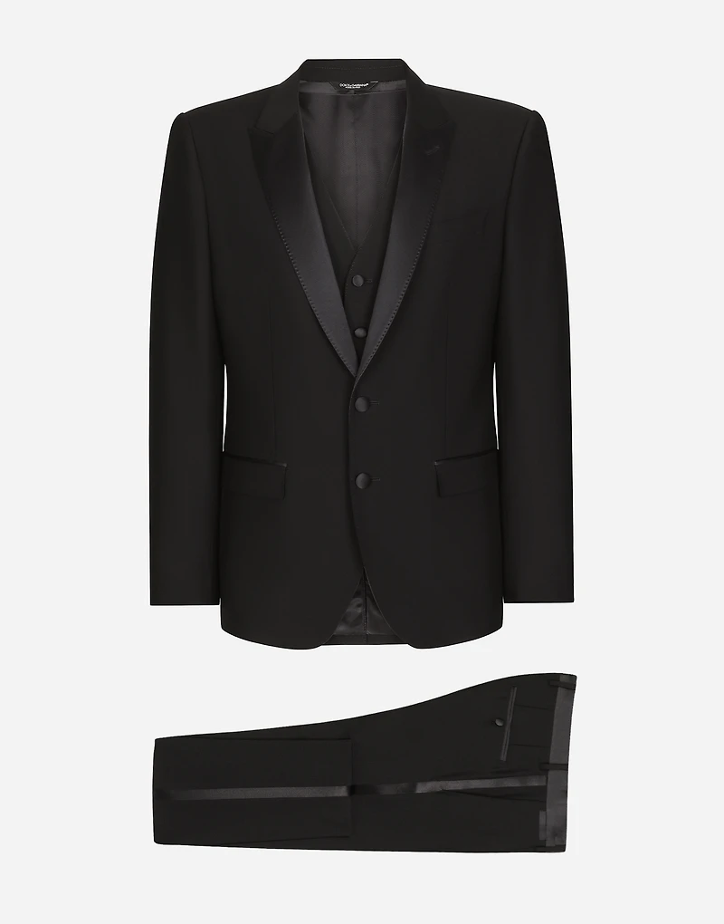 Single-breasted wool Martini-fit tuxedo suit