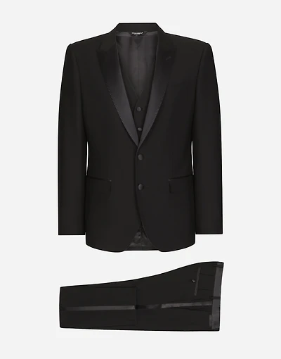 Single-breasted wool Martini-fit tuxedo suit