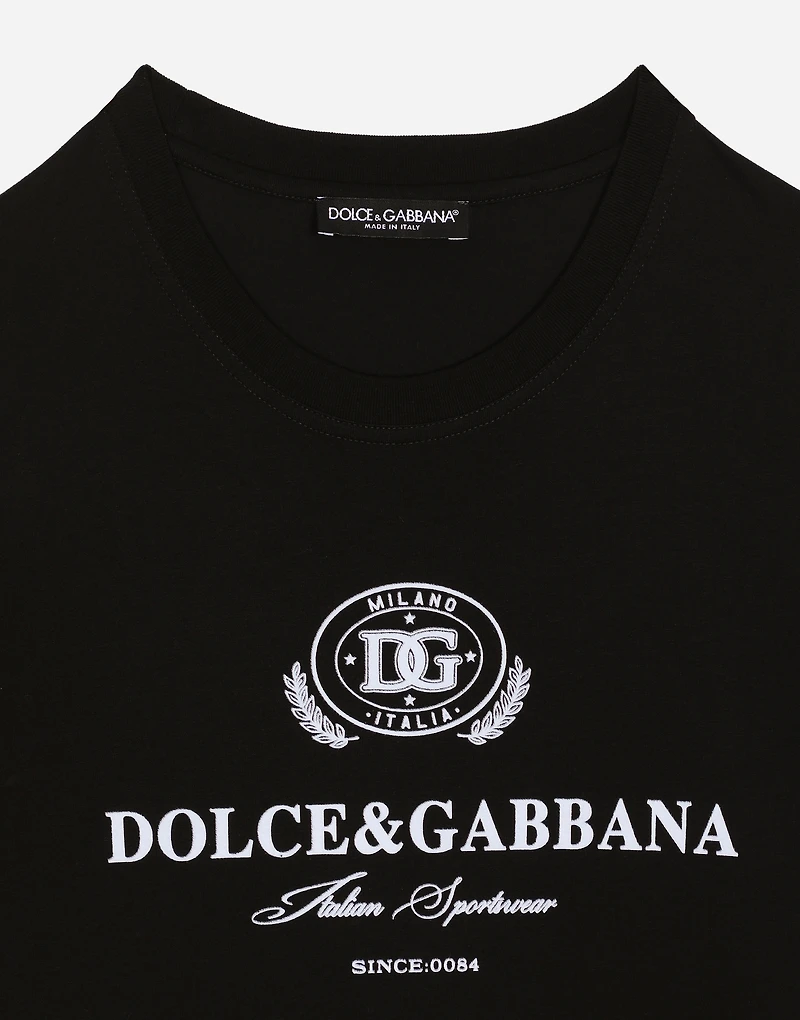 Cotton T-shirt with Dolce&Gabbana logo print