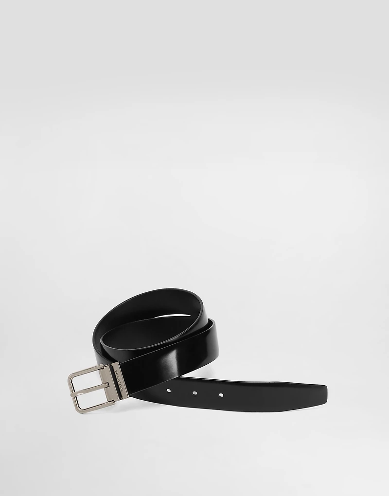 Brushed calfskin belt